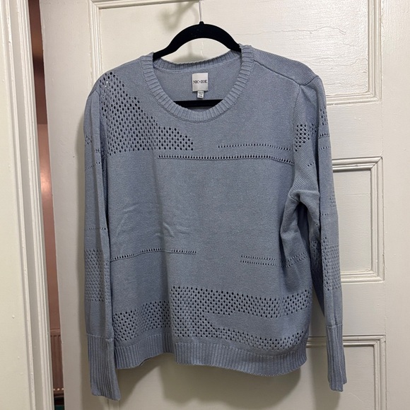 NIC+ZOE Light Purple Pointelle Sweater - Picture 2 of 7